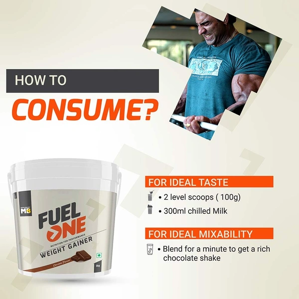 Muscleblaze  MB Fuel One Weight Gainer, Chocolate - Chocolate, 5kg