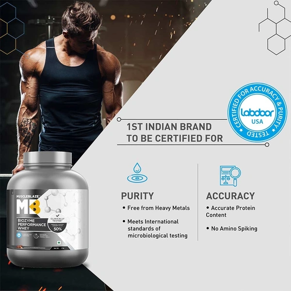 Muscleblaze MuscleBlaze Biozyme Performance Whey, 2 kg (4.4 lb), Chocolate - Chocolate, 2kg