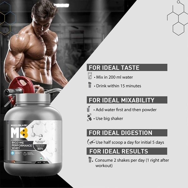 Muscleblaze MuscleBlaze Biozyme Performance Whey, 2 kg (4.4 lb), Chocolate - Chocolate, 2kg