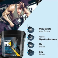 Muscle Blaze MuscleBlaze 100% Whey Protein Supplement Powder with Digestive Enzyme, 121 Servings (Rich Milk Chocolate) - Rich Milk Chocolate, 4kg