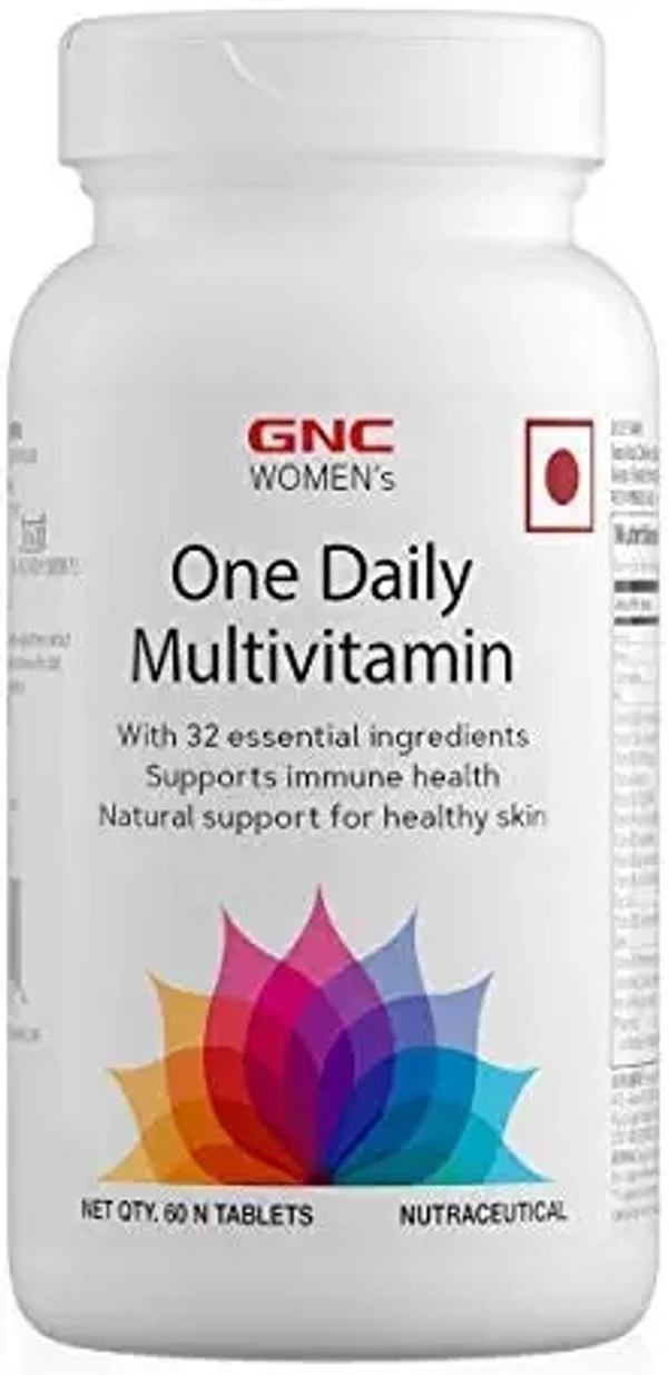 GNC Women's One Daily Multivitamin for Women | Enhances Immunity | Boosts Energy Levels | Supports Memory | Protects Vision | Formulated In USA | 32 Rich Ingredients with Vitamin C & More | 60 Tablets - 60 Tablet