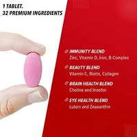 GNC Women's One Daily Multivitamin for Women | Enhances Immunity | Boosts Energy Levels | Supports Memory | Protects Vision | Formulated In USA | 32 Rich Ingredients with Vitamin C & More | 60 Tablets - 60 Tablet