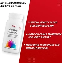 GNC Women's One Daily Multivitamin for Women | Enhances Immunity | Boosts Energy Levels | Supports Memory | Protects Vision | Formulated In USA | 32 Rich Ingredients with Vitamin C & More | 60 Tablets - 60 Tablet