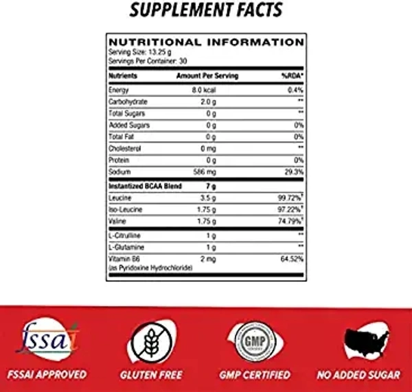 GNC AMP Gold Series BCAA Advanced | Fastest Muscle Recovery powder| Maximized Workout Performance | Formulated In USA | 7g BCAA | 1g L-Glutamine | 1g L-Citrulline | Tangy Orange | 400 gm  - Tangy Orange, 400 gm