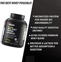 GNC AMP Gold Series 100% Whey Protein Advanced | Lean Muscle Gains | Advanced Fitness Performance | Formulated In USA | 24g Protein | 5.5g BCAA | 4g Glutamine | Double Rich Chocolate | 4 lbs - Double Rich Chocolate, 4 lbs