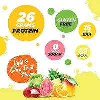 Big Muscle  BIG MUSCLES FROTEIN JUICY WHEY l 26GM PROTEIN, 0GM SUGAR, 5.5GM BCAA l 1KG (2.2LBS) (MANGO ORANGE) - MANGO ORANGE, 1KG