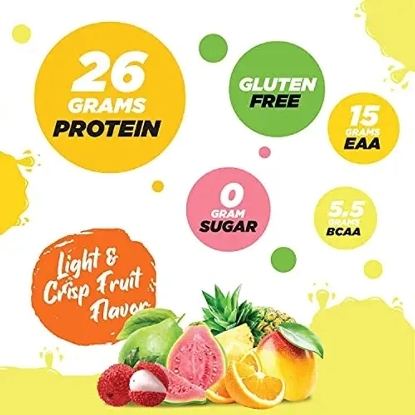 Big Muscle  BIG MUSCLES FROTEIN JUICY WHEY l 26GM PROTEIN, 0GM SUGAR, 5.5GM BCAA l 1KG (2.2LBS) (MANGO ORANGE) - MANGO ORANGE, 1KG