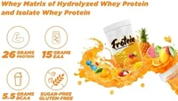 Big Muscle  BIG MUSCLES FROTEIN JUICY WHEY l 26GM PROTEIN, 0GM SUGAR, 5.5GM BCAA l 1KG (2.2LBS) (MANGO ORANGE) - MANGO ORANGE, 1KG