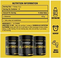Big Muscle  Bigmuscles Nutrition Glutamine [ 30 Servings, Mango Madness] | 5000 mg | Muscle Growth & Recovery Intense Exercise | Helps Repair Muscles | Clinically Proven for Men & Women | Safe for Regular Consumption - MANGO MADNESS, 100 Gm