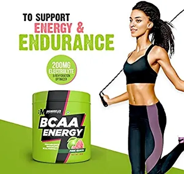 Big Muscle  Bigmuscles Nutrition BCAA Energy, Pack of 30 Serving, Lychee, Advanced Intra Workout with Micronized Vegan BCAA & Taurine, Electrolyte and Rehydration Optimizer, Muscle Recovery, 180 gm Powder - Mango, 100 Gm