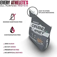 Big Muscle  Bigmuscles Nutrition Crude Whey - 1 kg (Cafe Latte) | US FDA REGD. BRAND | Whey Protein Concentrate 80%, 24g Protein, 5.5g BCAA, 4 g Glutamine - Rich Chocolate, 1 Kg