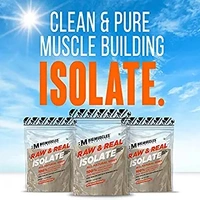 Big Muscle  Bigmuscles Nutrition Raw & Real Isolate Organic Whey Protein Powder [Pack of 1Kg] | Natural 90% Isolate Whey Protein | Additives Free | Unflavored | 27g Protein With 5.5g BCAA & 4g Glutamine - Unflavored, 1 Kg