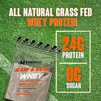 Big Muscle  Bigmuscles Nutrition Raw & Real Organic Whey Protein [1kg] - Natural, 80% Protein, Additive Free, Unflavored, 24g Protein ,5.5g BCAA , 4g Glutamine per serving - Unflavored, 1 Kg