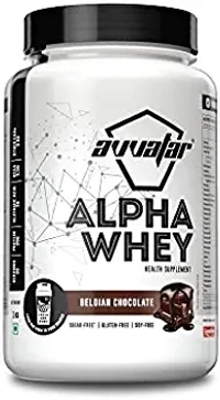 Avvatar AVVATAR Alpha Whey | 1 KG | Belgian Chocolate Flavour | Made With 100% Fresh Cow's Milk - Choco Latte, 1 Kg