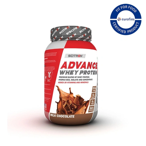 Scitron Advance Whey Protein With 20 Vitamins & MineralsLABDOOR CERTIFIED  - 2kg, Milk Chocolate