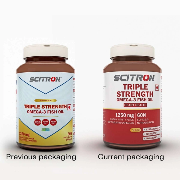 Scitron Triple Strength Omega-3 Fish Oil - 60 Softgels