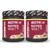 Scitron Ripped Whey Protein (Weight Loss + Post Workout Recovery) - Chocolate Fudge Brownie, 1kg