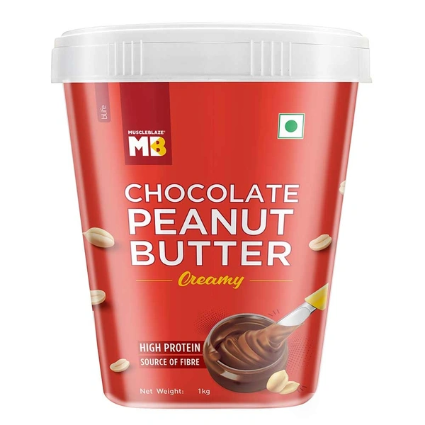 Muscleblaze  MuscleBlaze Chocolate Peanut Butter, 1 kg, Creamy - 1 Kg, Creamy