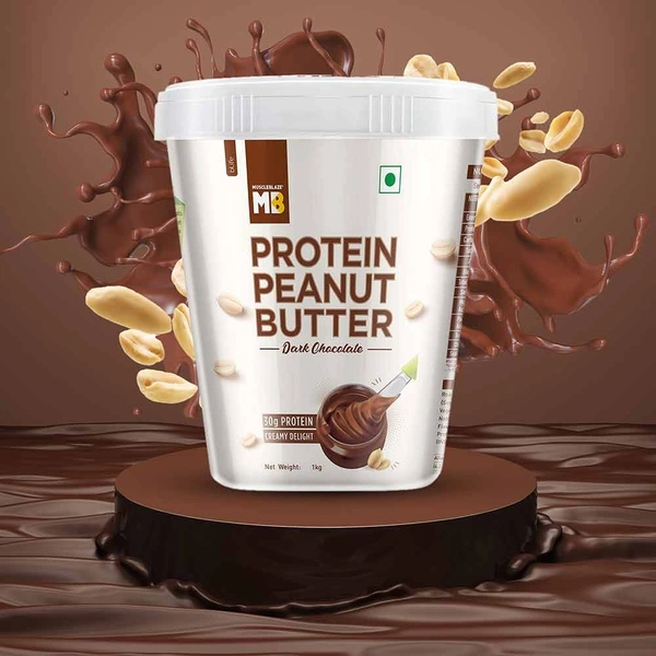 Muscleblaze  MuscleBlaze High Protein Peanut Butter, 1 kg, Dark Chocolate Creamy - Dark Chocolate Creamy, 1 Kg