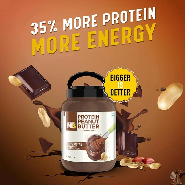 Muscleblaze  MuscleBlaze High Protein Peanut Butter, 2.5 kg, Dark Chocolate Creamy - Dark Chocolate Creamy, 2.5 Kg