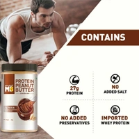 Muscleblaze  MuscleBlaze High Protein Peanut Butter, 0.750 kg, Dark Chocolate Creamy - 0.750 kg, Dark Chocolate Creamy