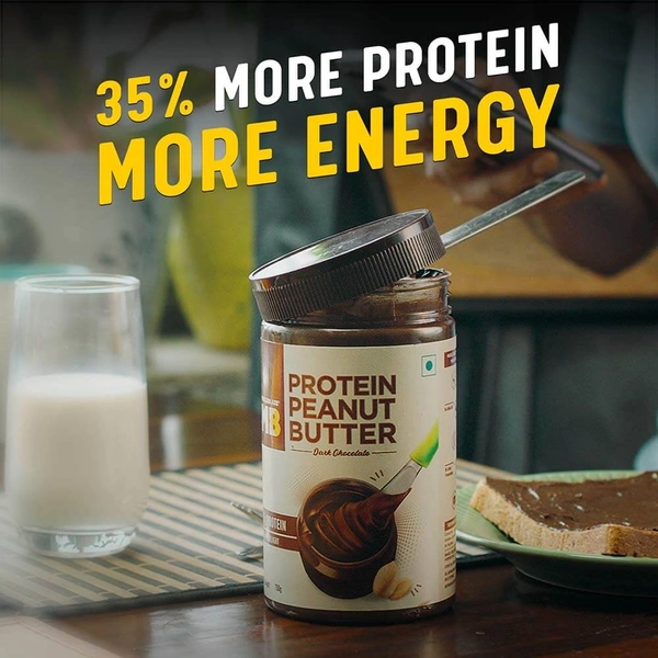 Muscleblaze  MuscleBlaze High Protein Peanut Butter, 0.750 kg, Dark Chocolate Creamy - 0.750 kg, Dark Chocolate Creamy