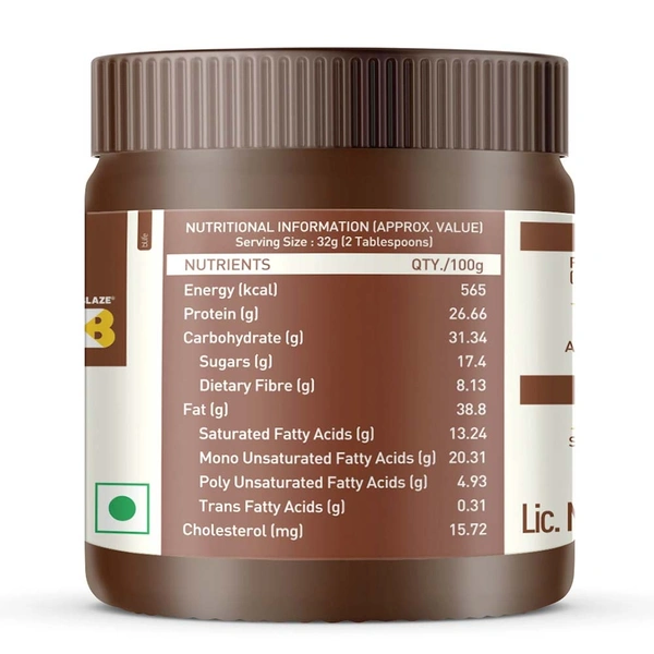 Muscleblaze  MuscleBlaze High Protein Peanut Butter, 0.340 kg, Dark Chocolate Creamy - 0.340 kg, Dark Chocolate Creamy