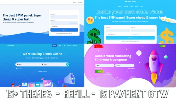 Ultimate Perfect panel script with Refill button & 15+ themes & 10 payment gateways