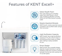 KENT Excell Plus RO Water Purifier (11003) | RO+UV+UF+TDS Controller | Under the Counter | Patented Mineral RO Technology| 7L Storage | 15 L/hr Output | White - White