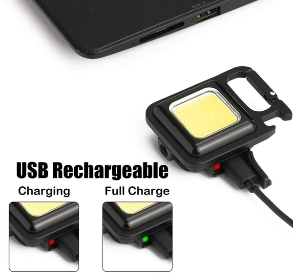 Multifunction Keychain LED Light  - Black