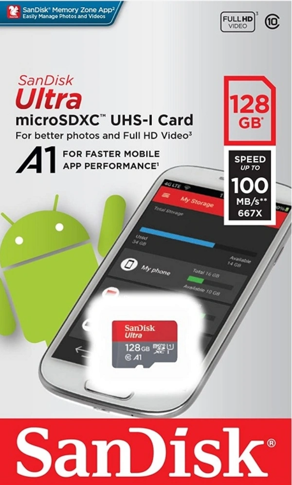 SanDisk Memory Card 128gb Ultra