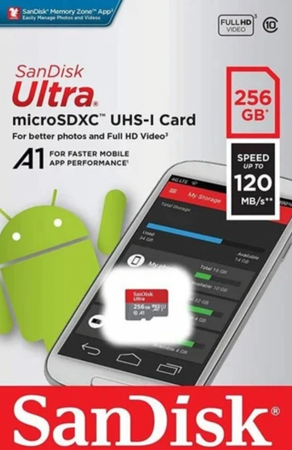 SanDisk Memory Card 256gb Ultra