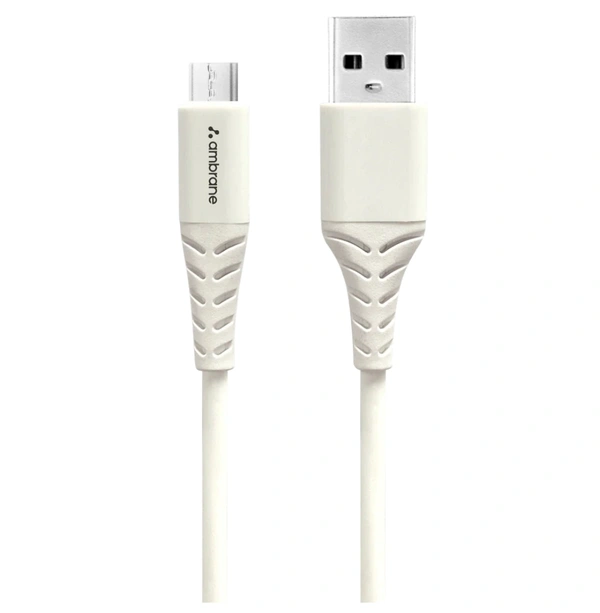 Ambrane ACM-11 Micro USB Cable  - White/Black