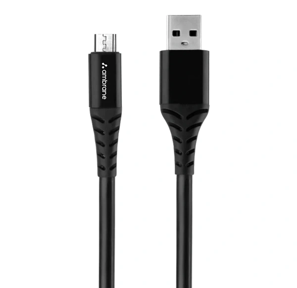 Ambrane ACM-11 Micro USB Cable  - White/Black