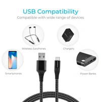 Ambrane BCM-15 Micro USB Cable  - Black