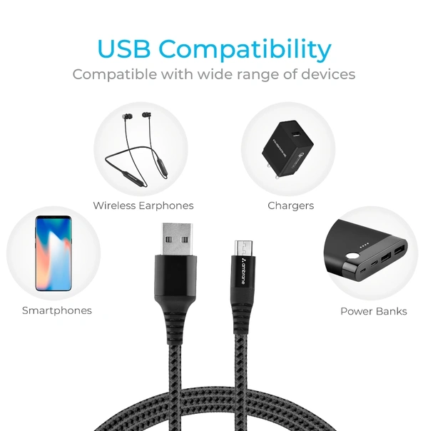 Ambrane BCM-15 Micro USB Cable  - Black