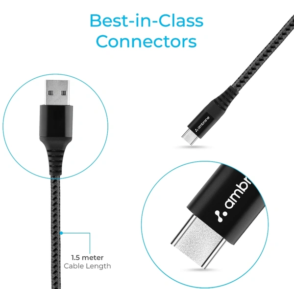 Ambrane BCT-15 Type-C Cable - Black