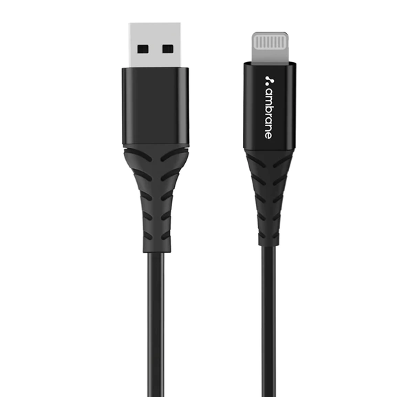 Ambrane ACL-11 Lightning Cable  - White/Black