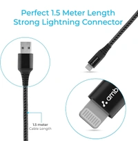 Ambrane BCL-15 Lightning Cable  - Black