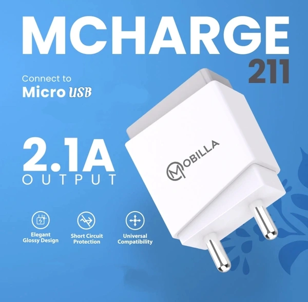 Mobilla MCHARGE 211M Micro USB Charger  - White