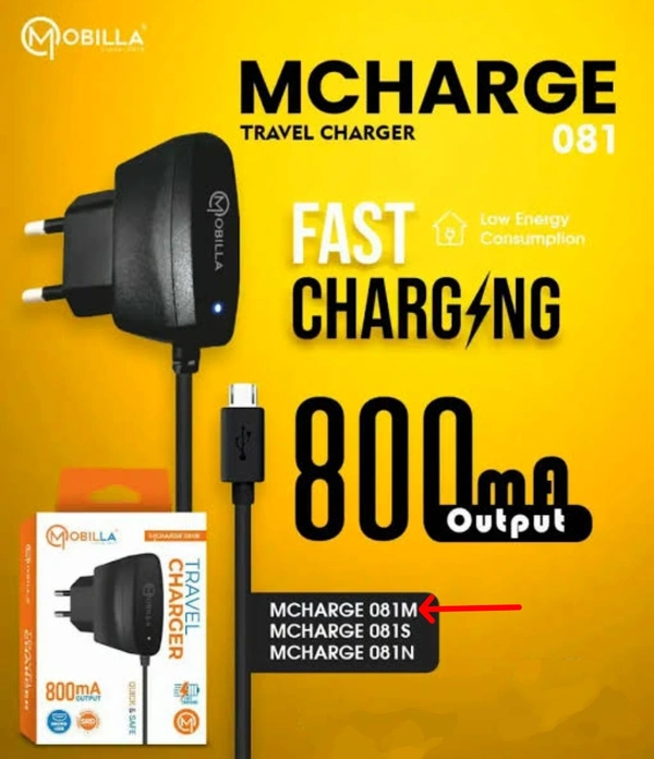 Mobilla MCHARGE 081M Micro USB Charger  - Black