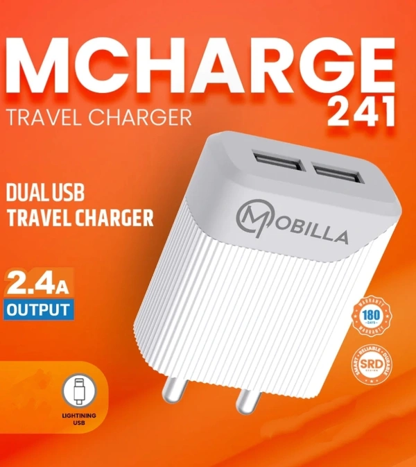 Mobilla MCHARGE 241i Lightning Charger  - White