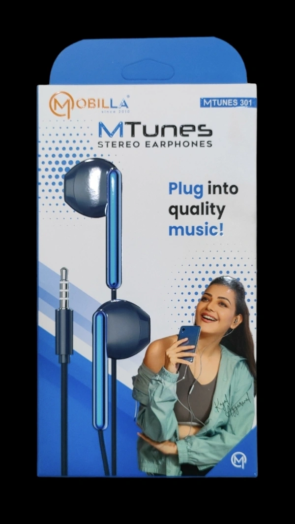 Mobilla MTUNES 301 Earphone  - Grease Black / Penny Brown / Space Blue / Slate Grey / Mint Green / Daisy White