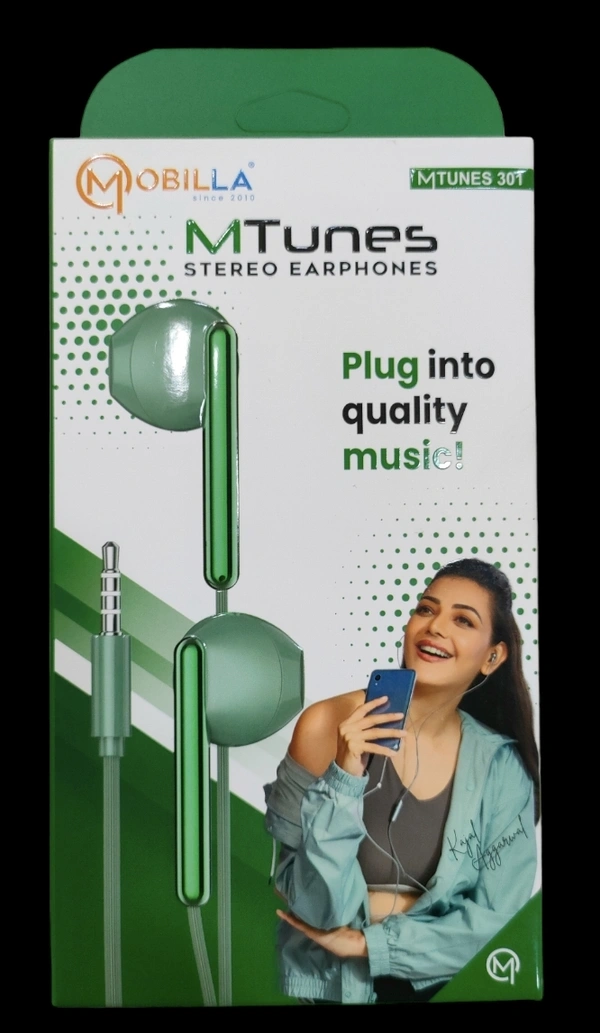 Mobilla MTUNES 301 Earphone  - Grease Black / Penny Brown / Space Blue / Slate Grey / Mint Green / Daisy White
