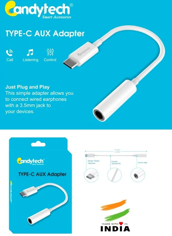 Candytech Type-C to 3.5mm Jack Converter 