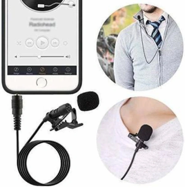 Clip-on 3.5mm Hands-free Collar Microphone  - Black