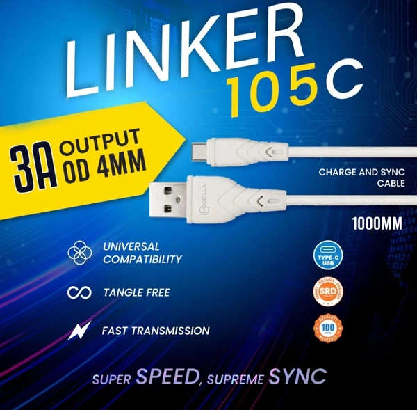 Mobilla LINKER 105C Type-C Cable  - White