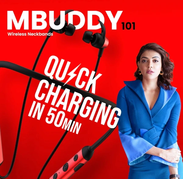 Mobilla MBUDDY 101 Neckband  - Gray,Blue,Red
