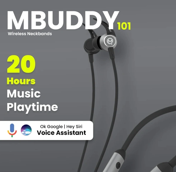 Mobilla MBUDDY 101 Neckband  - Gray,Blue,Red
