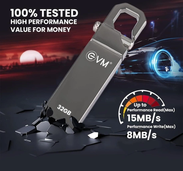 EVM EnStore 32GB Metal Pendrive  - Silver